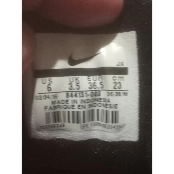 Nike Shox Avenue Womens Running Shoes Sneakers Black/Red 844131-003 Leather Sz 6 - Picture 2 of 13